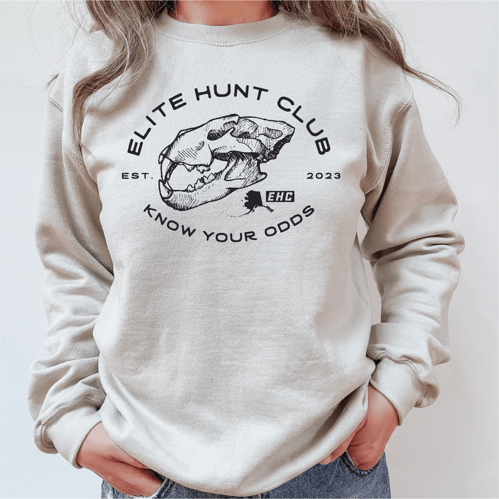 EHC/AK: Bear Skull Unisex Crew Sweatshirt