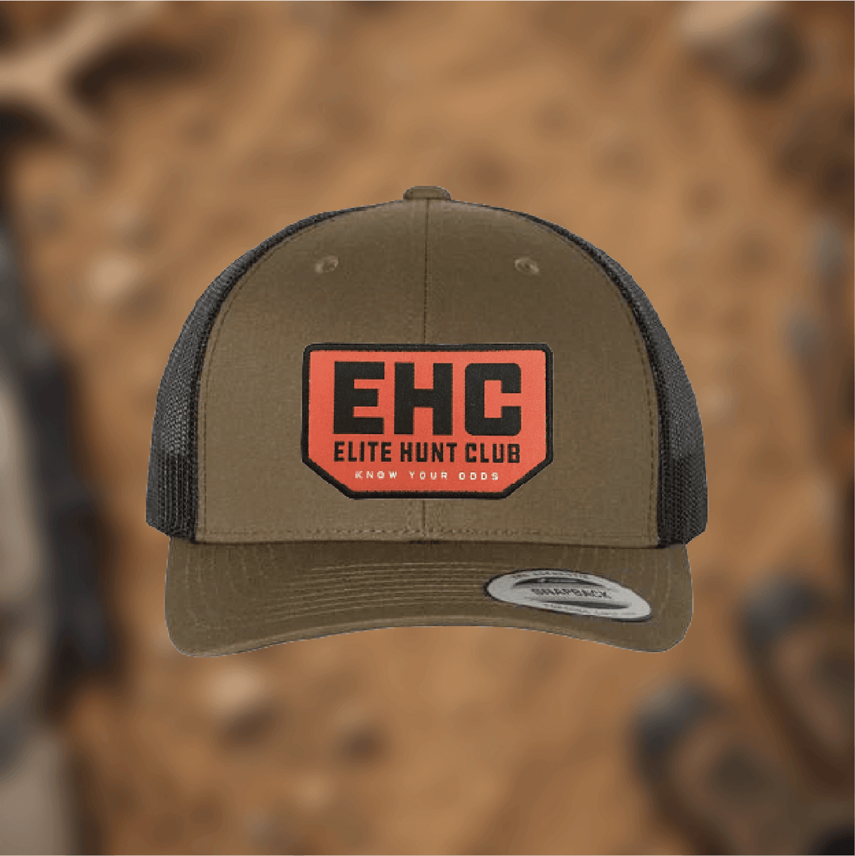 EHC Coyote/Black Trucker Block Patch