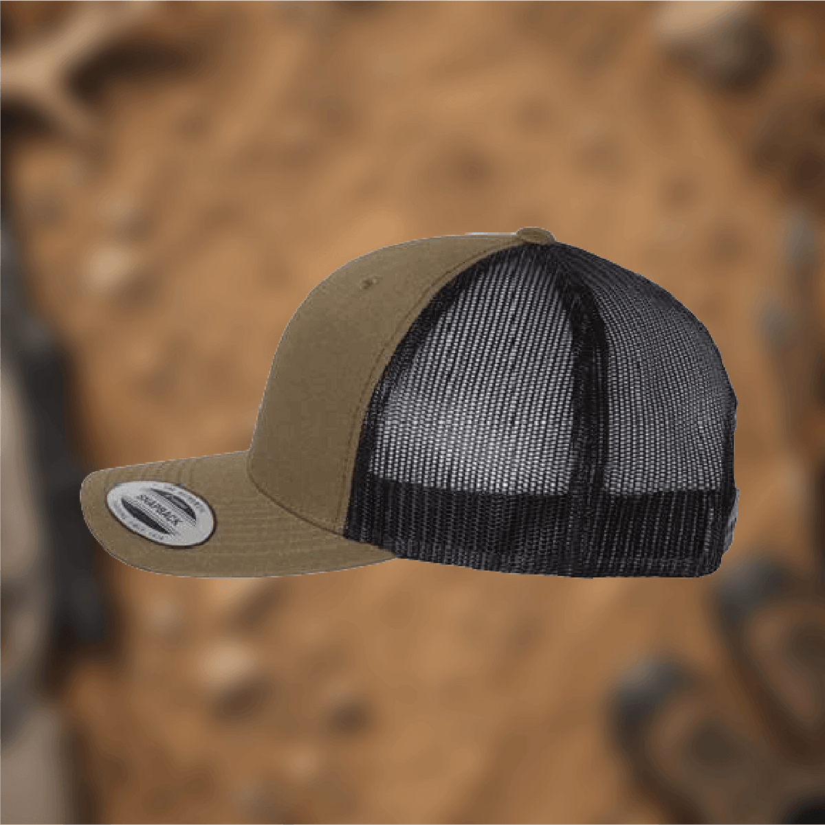 EHC Coyote/Black Trucker Block Patch