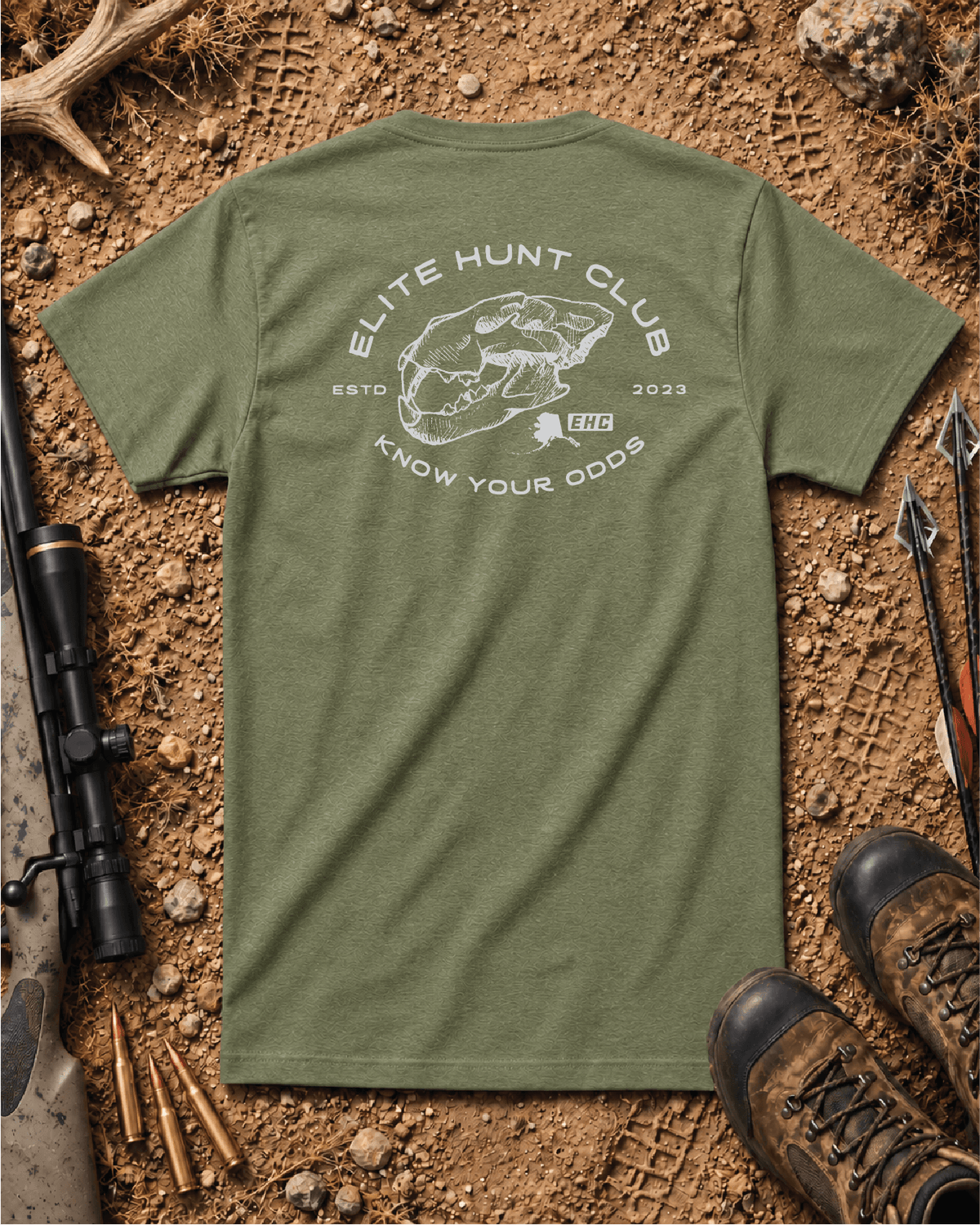 EHC/AK: Bear Skull Unisex T-shirt
