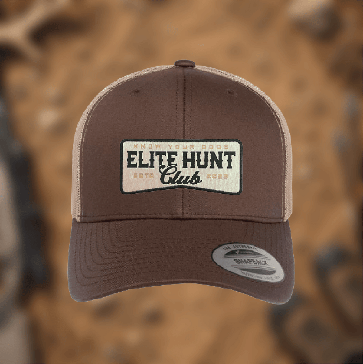 EHC Brown/Khaki Trucker Fancy Patch