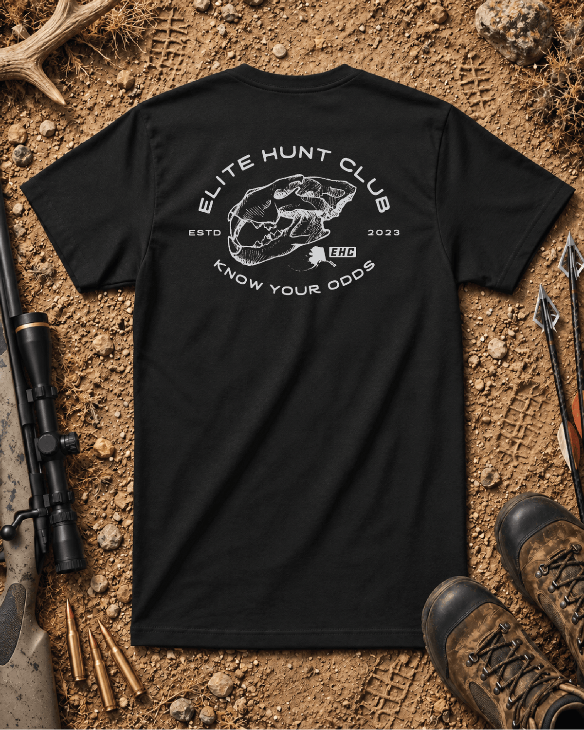 EHC/AK: Bear Skull Unisex T-shirt