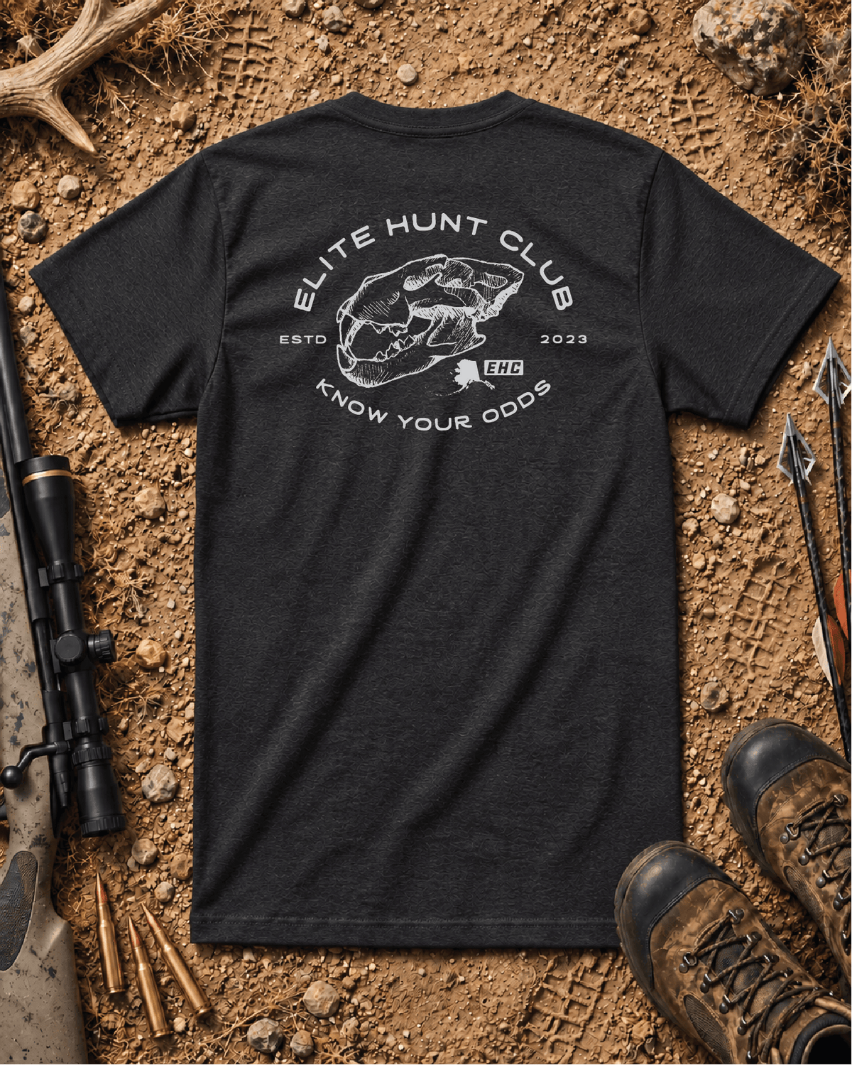 EHC/AK: Bear Skull Unisex T-shirt