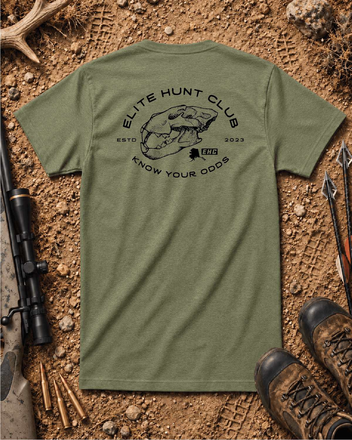 EHC/AK: Bear Skull Unisex T-shirt